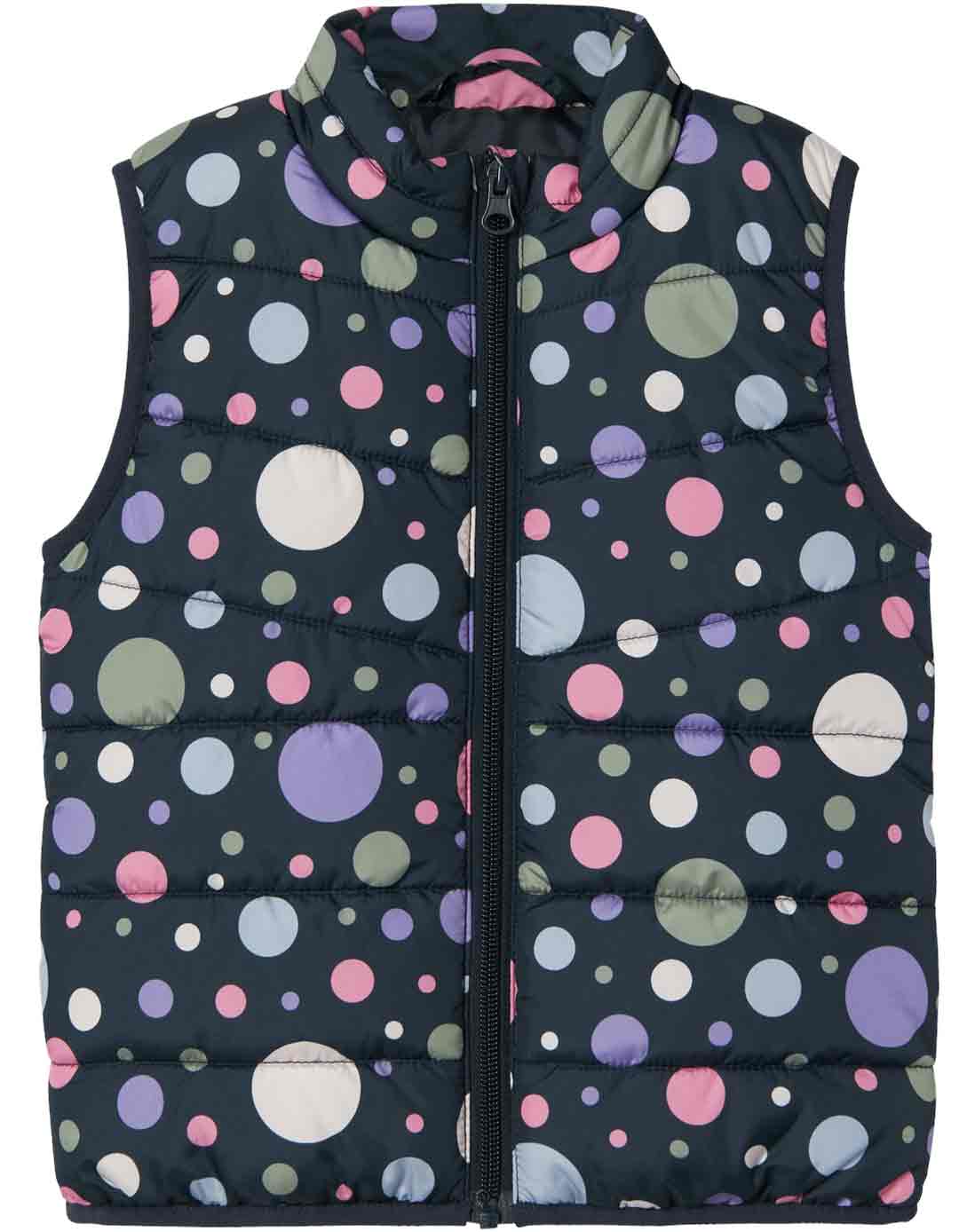 Αμάνικο μπουφάν μπλε πουα για κορίτσι,Regular Fit,100% ανακυκλωμένος πολυεστέρας.