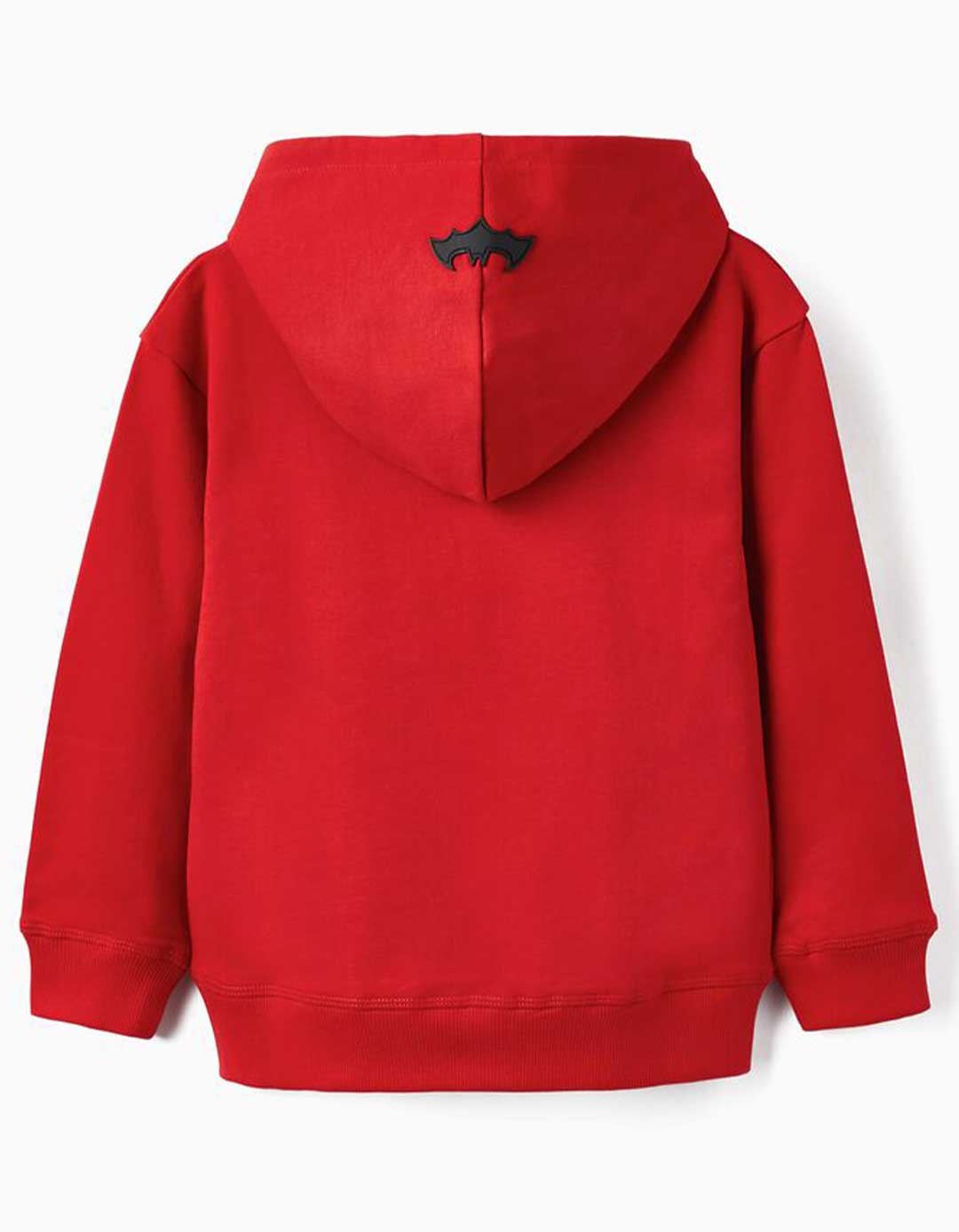 Φούτερ για αγόρι με κουκούλα ''batman'', κόκκινο, Slim Fit, 100% βαμβάκι.
