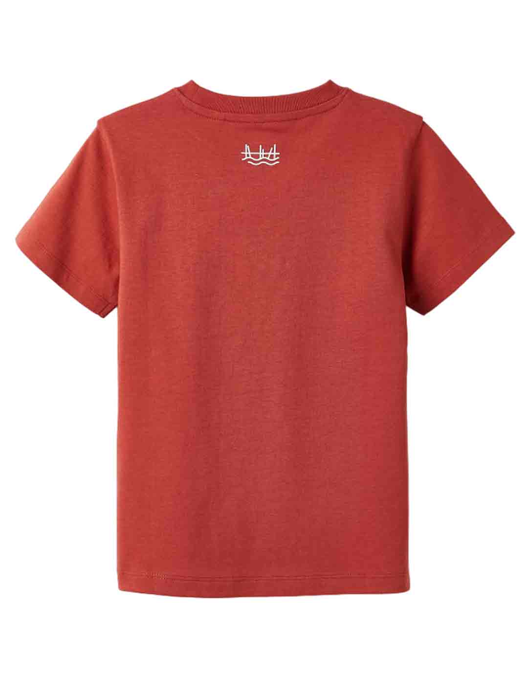 Παιδική μπλούζα κεραμιδί αγόρι κοντομάνικη 100% βαμβάκι