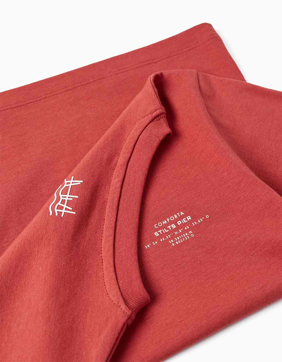 Παιδική μπλούζα κεραμιδί αγόρι κοντομάνικη 100% βαμβάκι