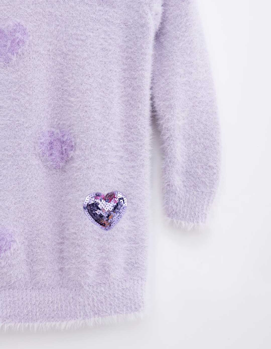 Πλεκτό φόρεμα κορίτσι FUNKY Kids Πλεκτό μπλουζοφόρεμα κορίτσι λιλά