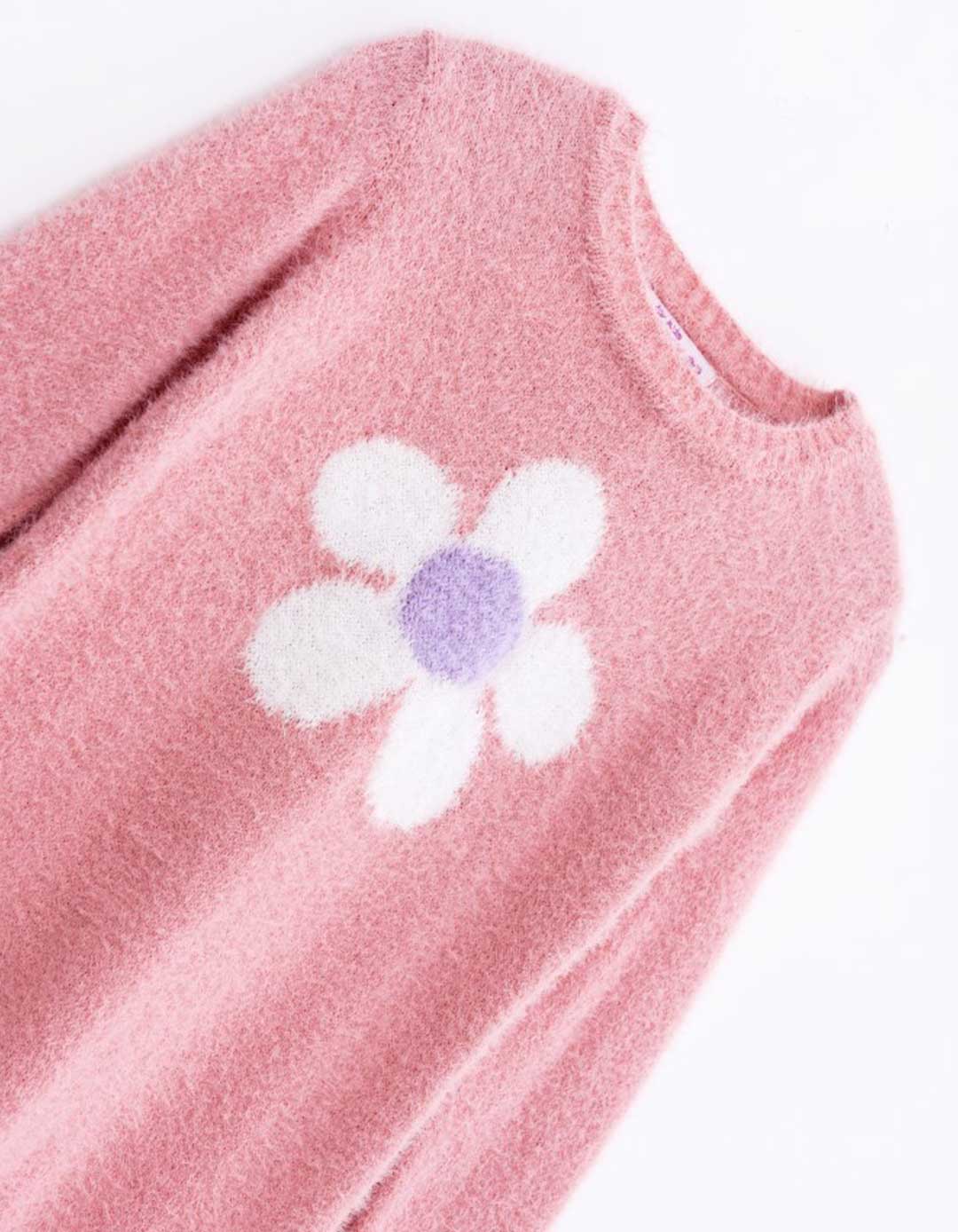 Πλεκτό για κορίτσι τύπου μπλουζοφόρεμα, ροζ, Regular Fit, 85% ακρυλικό, 15% ελαστάνη. Πλεκτό για κορίτσι τύπου μπλουζοφόρεμα, ροζ, Regular Fit, 85% ακρυλικό, 15% ελαστάνη.