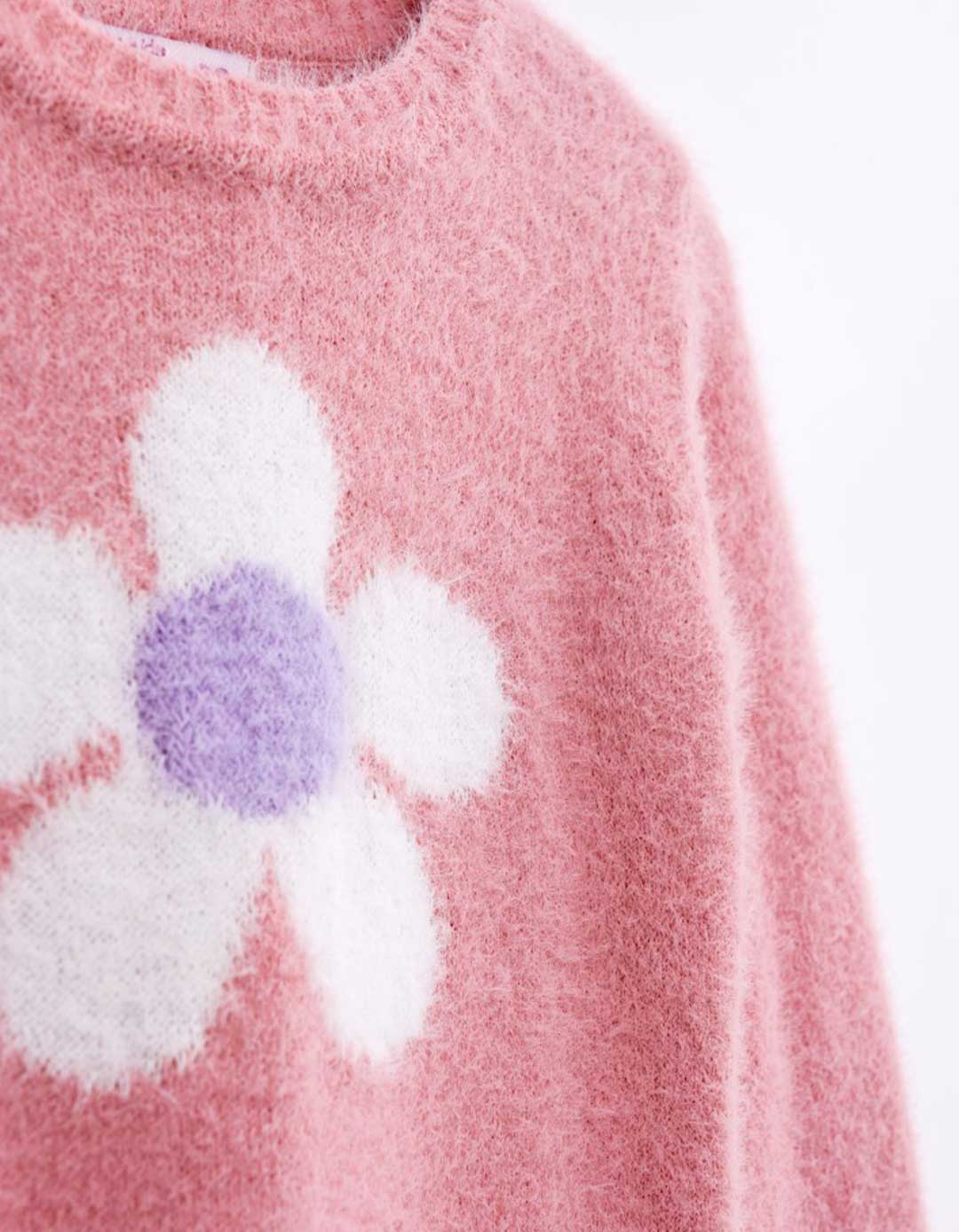 Πλεκτό για κορίτσι τύπου μπλουζοφόρεμα, ροζ, Regular Fit, 85% ακρυλικό, 15% ελαστάνη. Πλεκτό για κορίτσι τύπου μπλουζοφόρεμα, ροζ, Regular Fit, 85% ακρυλικό, 15% ελαστάνη.