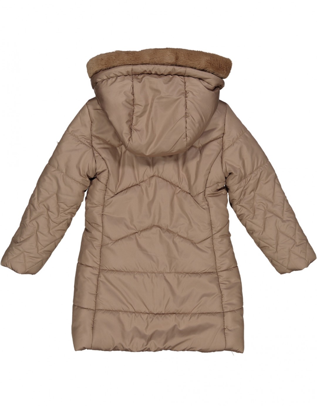 Παιδικό μπουφάν για κορίτσι με κουκούλα, καφέ, Regular Fit, 100% πολυεστέρας.