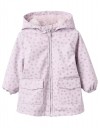 Μπουφάν κορίτσι Zippy λιλά 9-36 μηνών για τον χειμώνα  Παιδικό μπουφάν λιλά με λουλουδάτο μοτίβο για κορίτσια 9-36 μηνών