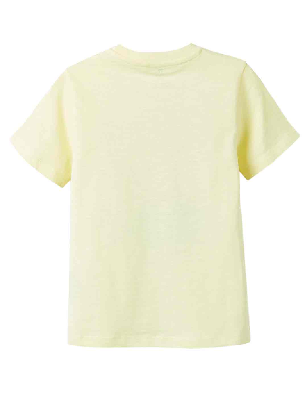 Παιδική κοντομάνική μπλούζα για αγόρι, slim fit, κιτρινό, 100% βαμβάκι.