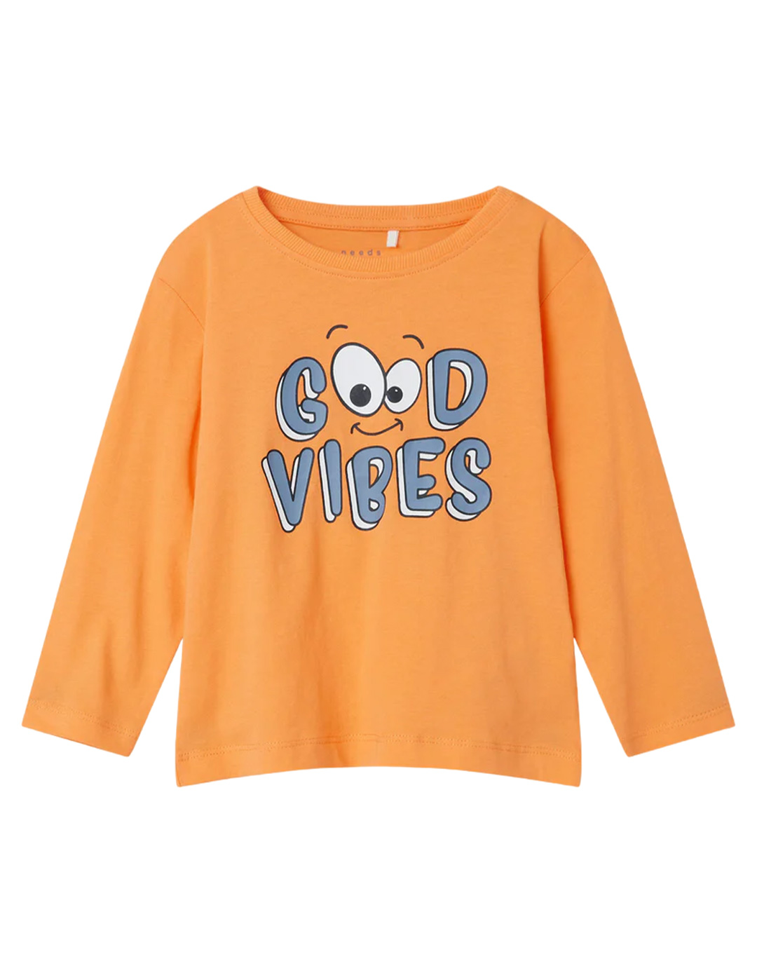 Παιδική μακρυμάνικη μπλούζα για αγόρι, πορτοκαλί, Regular Fit, 100%  βαμβάκι.