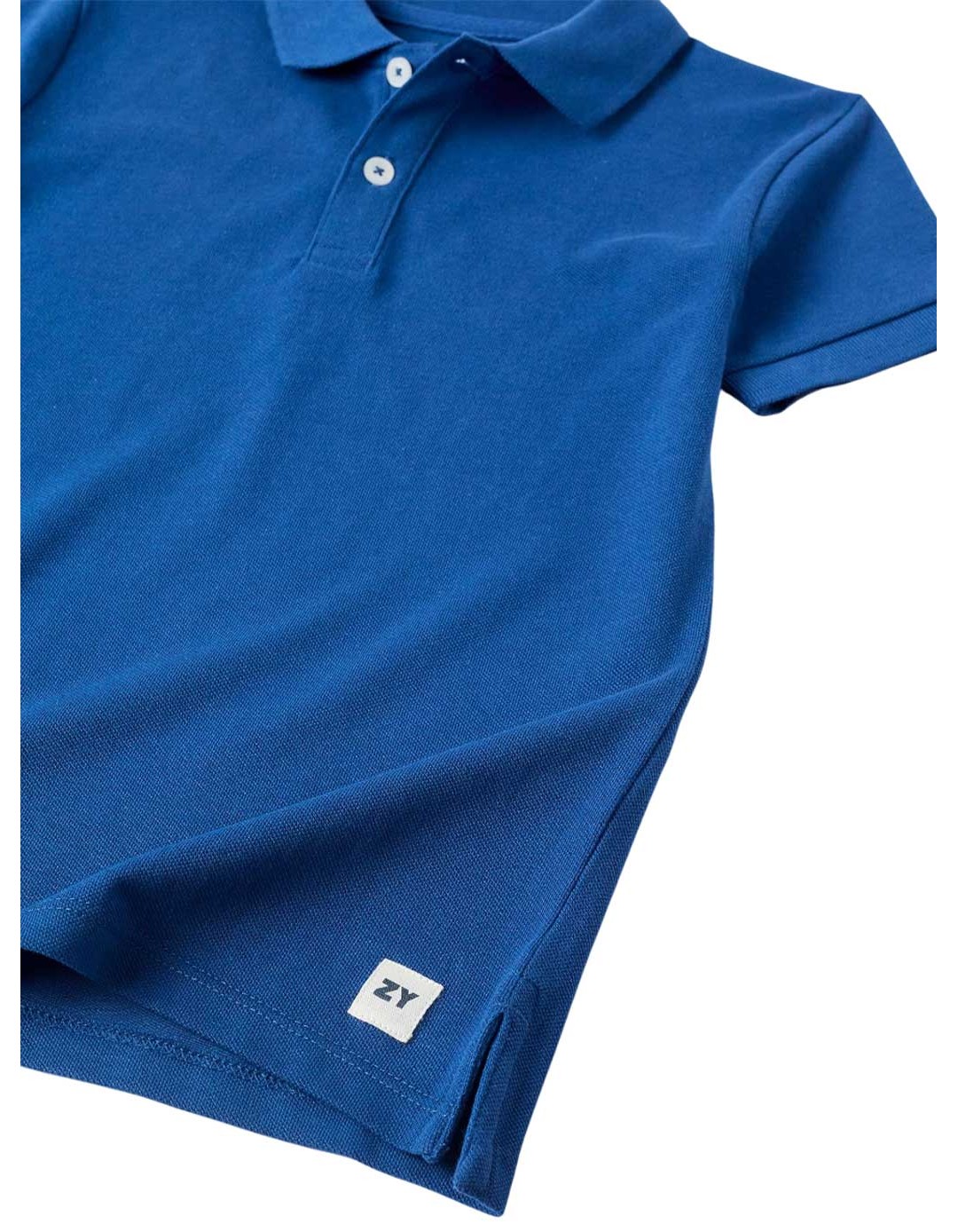 Παιδικό μπλε ρουά πόλο μπλουζάκι με κουμπιά για αγόρι ZIPPY. Slim fit