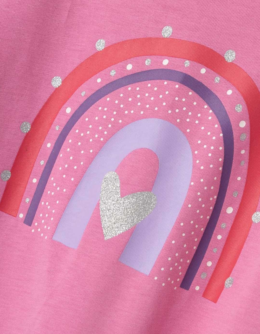 Παιδική Μπλούζα Κορίτσι Ροζ Ουράνιο Τόξο Name It Παιδική μπλούζα κορίτσι ροζ με τύπωμα ουράνιο τόξο
