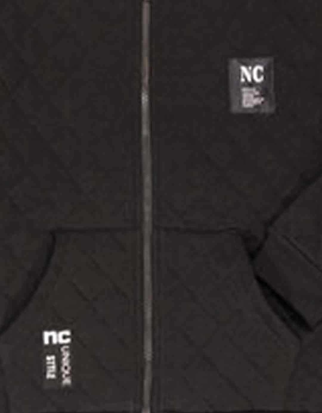 Μπουφανοζακέτα φούτερ για αγόρι με εσωτερική επένδυση μαύρη, Regular Fit, 100% βαμβάκι.