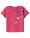 Παιδική μπλούζα κοντομάνικη για κορίτσι, φούξια, Regular Fit, 100% βαμβάκι. Παιδική μπλούζα κοντομάνικη για κορίτσι, φούξια, Regular Fit, 100% βαμβάκι.