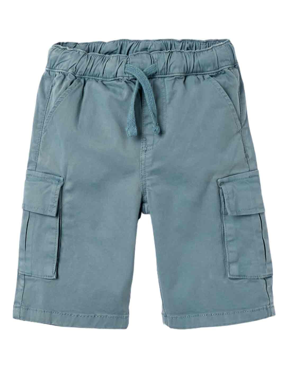 Παιδική βερμούδα cargo για αγόρι, πετρόλ, Slim Fit, 98% βαμβάκι, 2% ελαστάνη. Παιδική βερμούδα cargo για αγόρι, πετρόλ, Slim Fit, 98% βαμβάκι, 2% ελαστάνη.