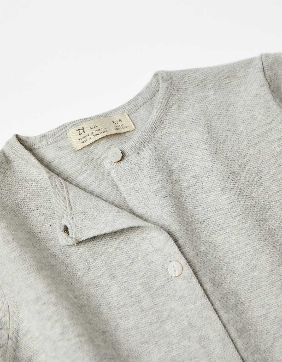 Παιδική ζακέτα κορίτσι γκρι Zippy 4-14 ετών φθινόπωρο χειμώνας