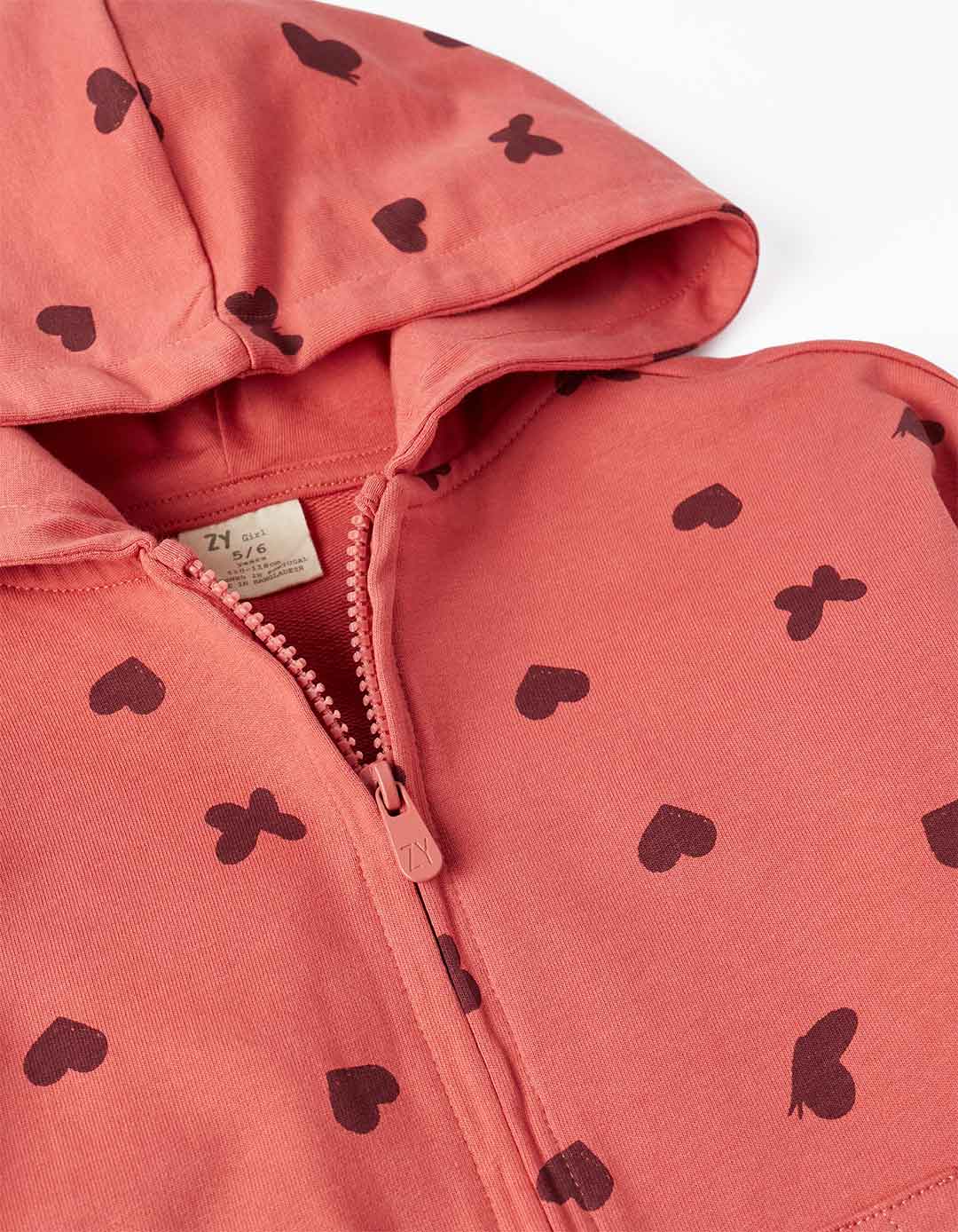 παιδική φούτερ ζακέτα  Zippy κορίτσι ροζ καρδιές