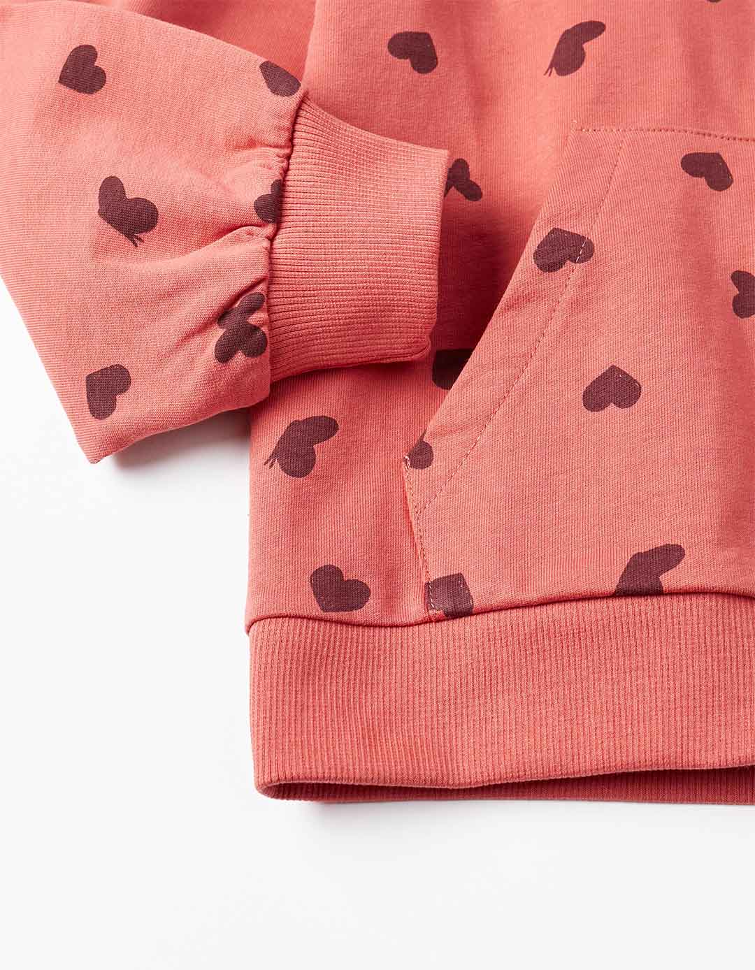 παιδική φούτερ ζακέτα  Zippy κορίτσι ροζ καρδιές