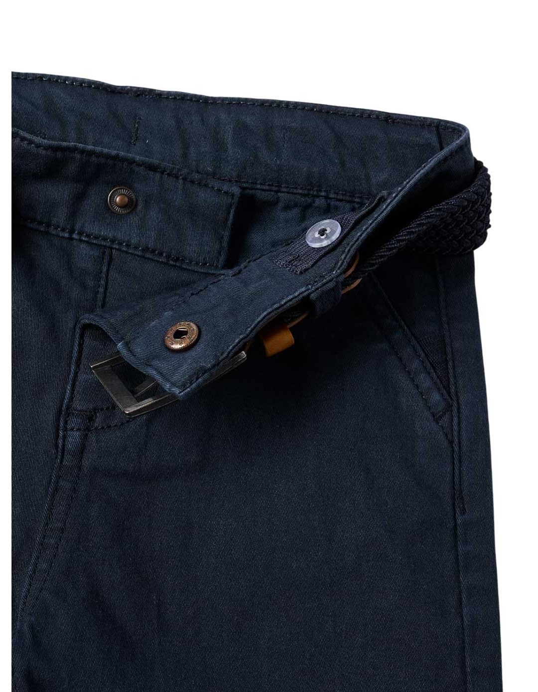 Βερμούδα σε μπλε σκούρο με ζώνη για αγόρια. Slim fit.