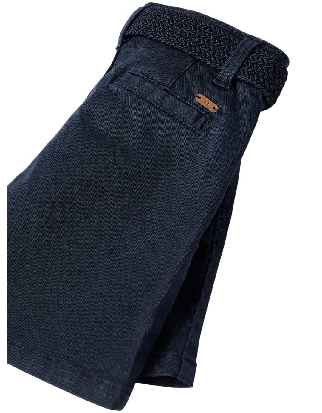 Βερμούδα σε μπλε σκούρο με ζώνη για αγόρια. Slim fit.