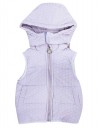 Αμάνικο μπουφάν με κουκούλα για κορίτσι , λιλά.