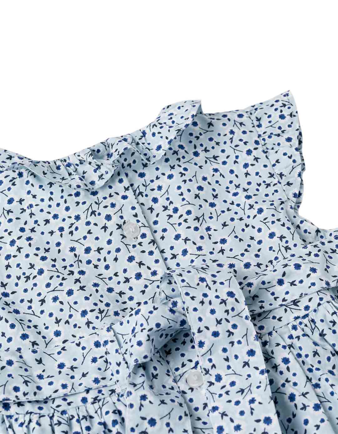 Παιδικό φόρεμα με βολάν, γαλάζιο, 100% βαμβάκι,Regular Fit . Παιδικό φόρεμα με βολάν, γαλάζιο, 100% βαμβάκι,Regular Fit .