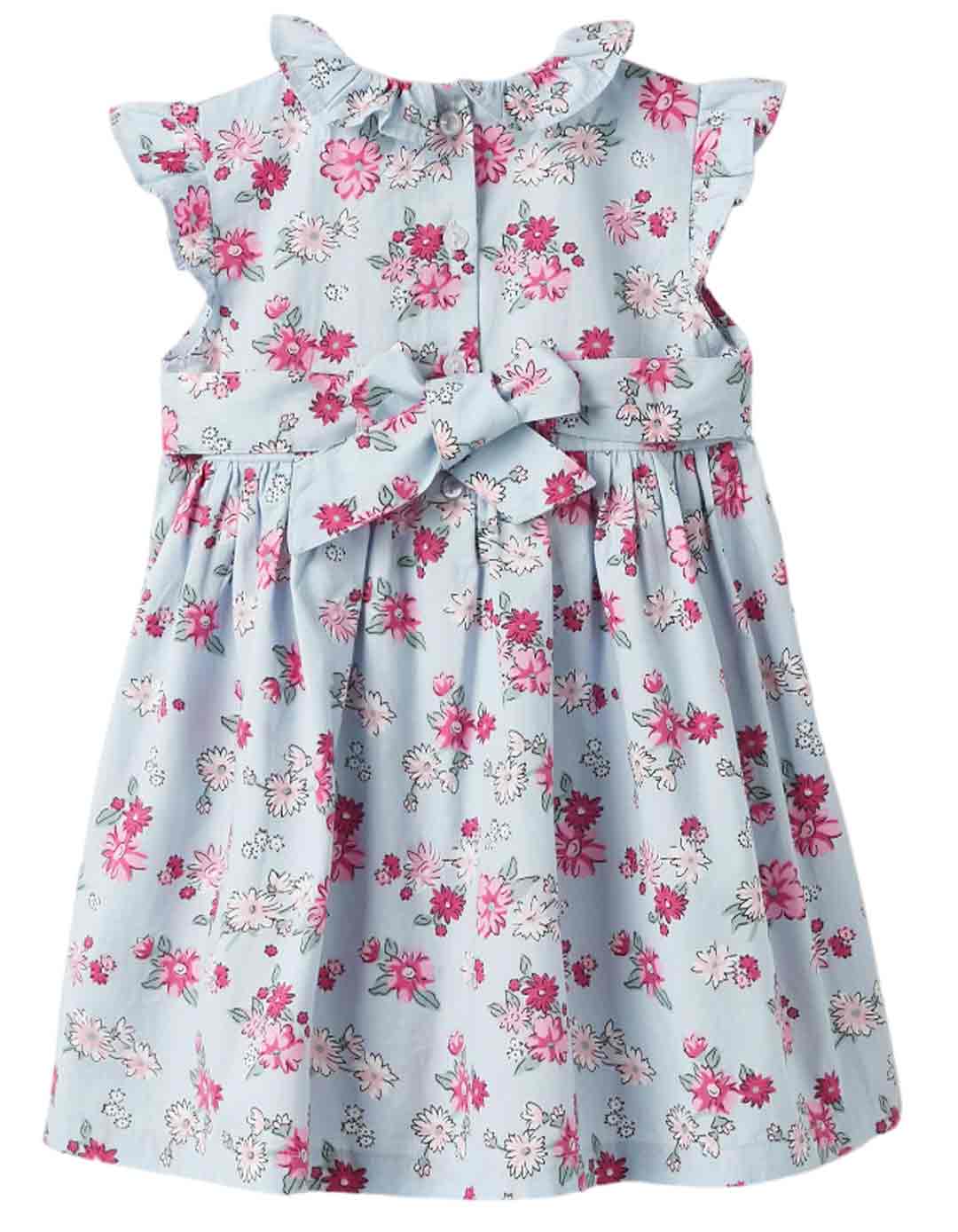 Παιδικό φόρεμα με βολάν, γαλάζιο, 100% βαμβάκι,Regular Fit . Παιδικό φόρεμα με βολάν, γαλάζιο, 100% βαμβάκι,Regular Fit .