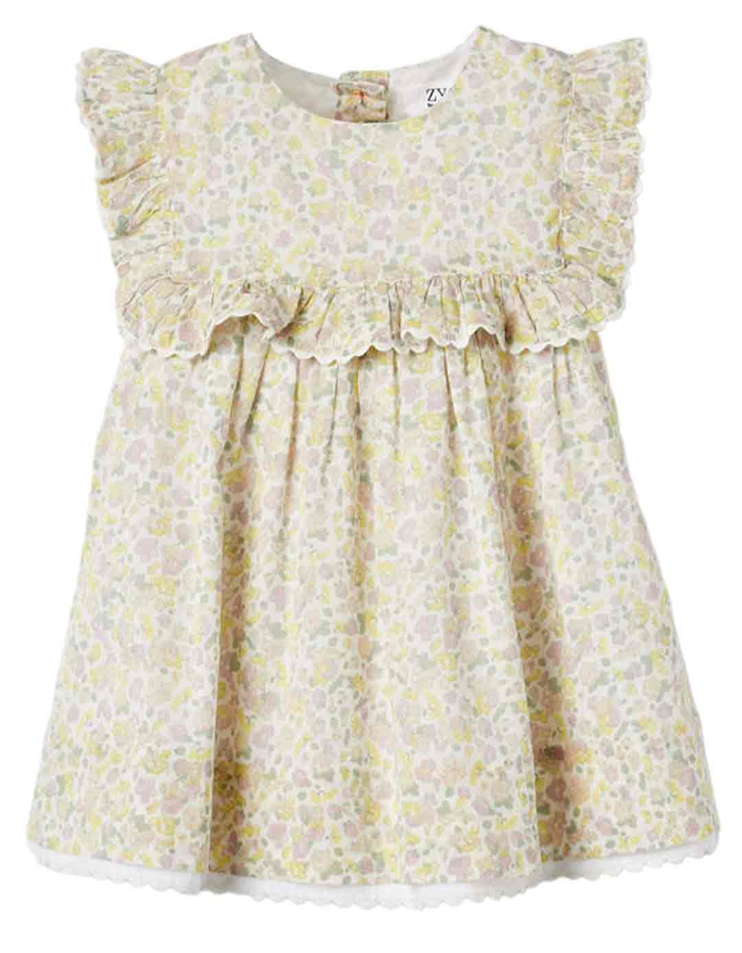 Παιδικό φόρεμα, μπεζ , 100% βαμβάκι,Regular Fit .