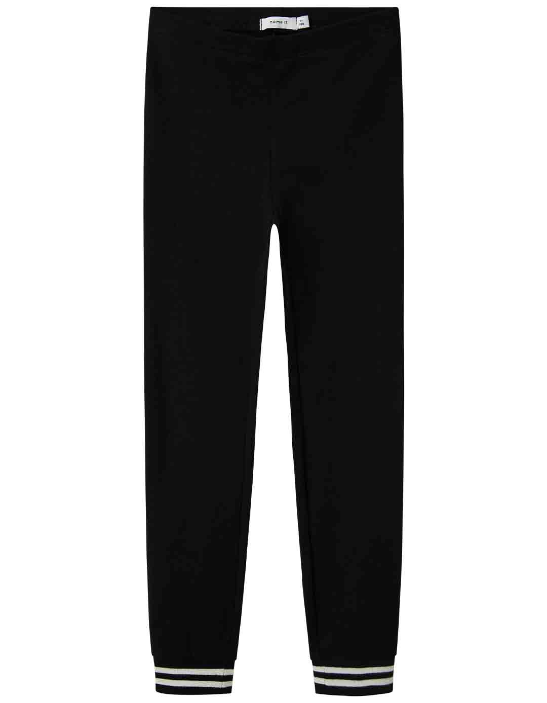 Παιδικό κολάν για κορίτσι, μαύρο,  Regular Fit, 100% βαμβάκι.