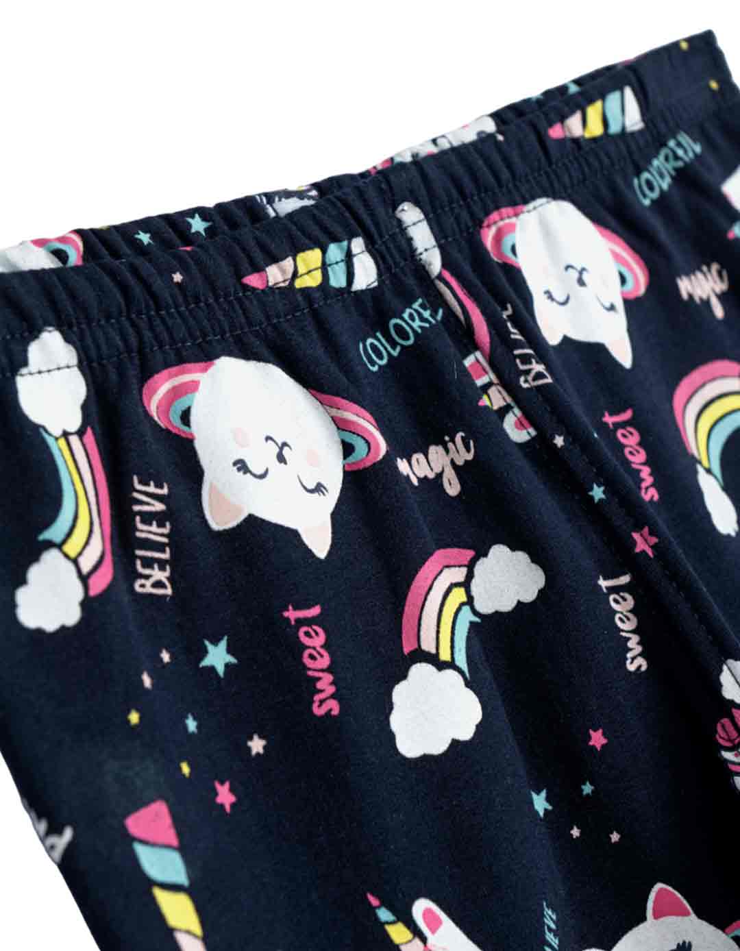 Παιδικό κολάν για κορίτσι, μπλε, Regular Fit, 95% βαμβάκι-5% ελαστίνη.