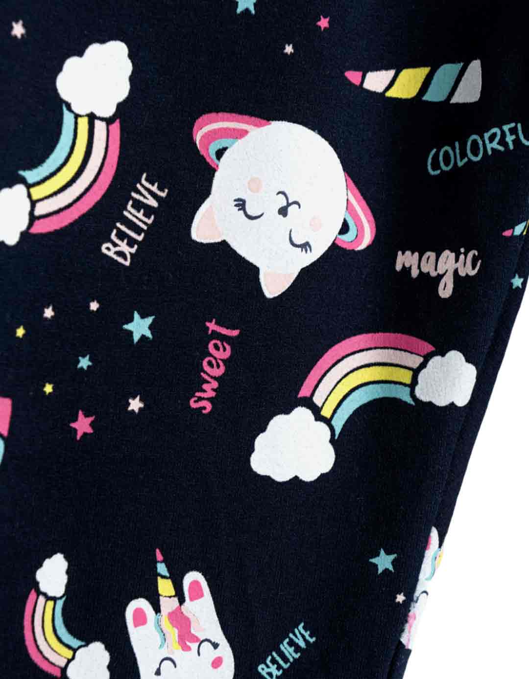 Παιδικό κολάν για κορίτσι, μπλε, Regular Fit, 95% βαμβάκι-5% ελαστίνη.