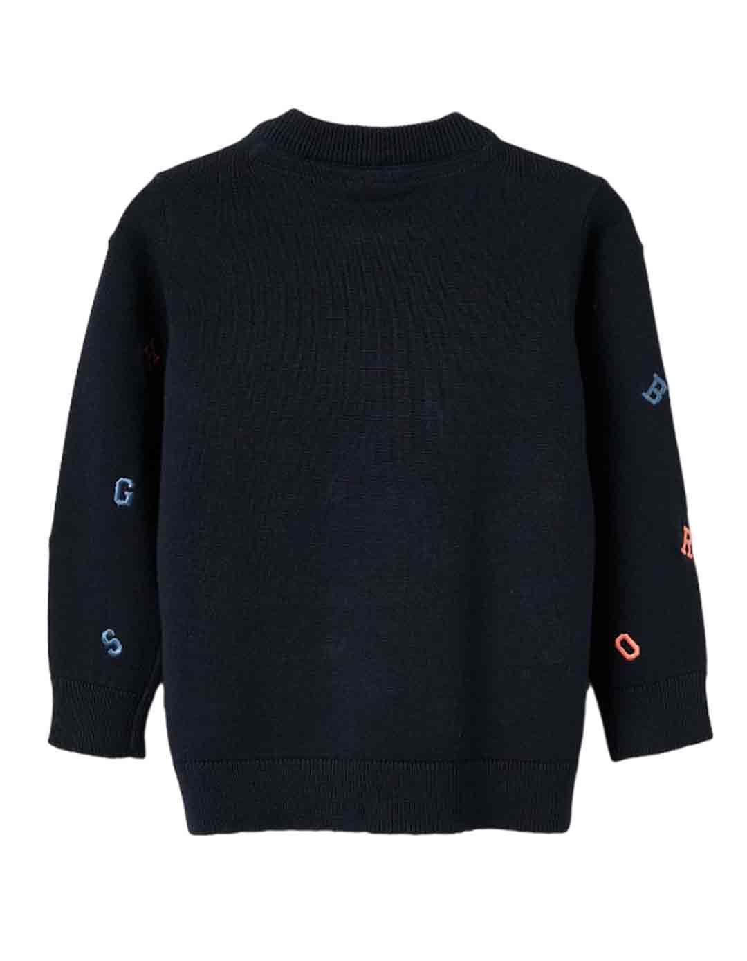 Παιδικό πλεκτό για αγόρι, μπλε, Slim Fit, 70% βαμβάκι, 30% πολυεστέρας