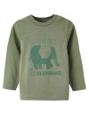 Βρεφική μπλούζα Zippy με ελέφαντα σε χακί χρώμα