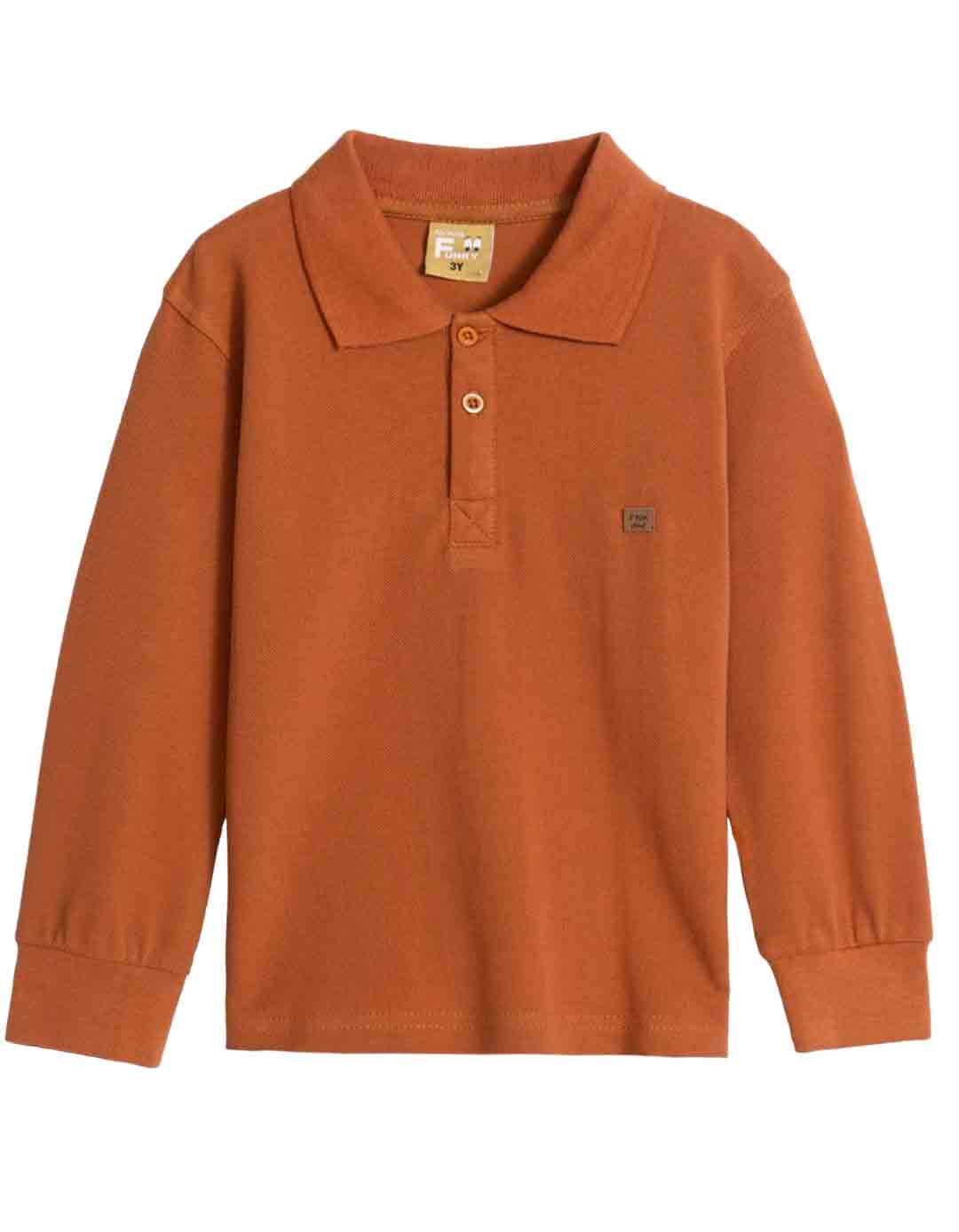 Παιδική μακρυμάνικη μπλούζα για αγόρι, ταμπά, Regular Fit, 100% βαμβάκι.