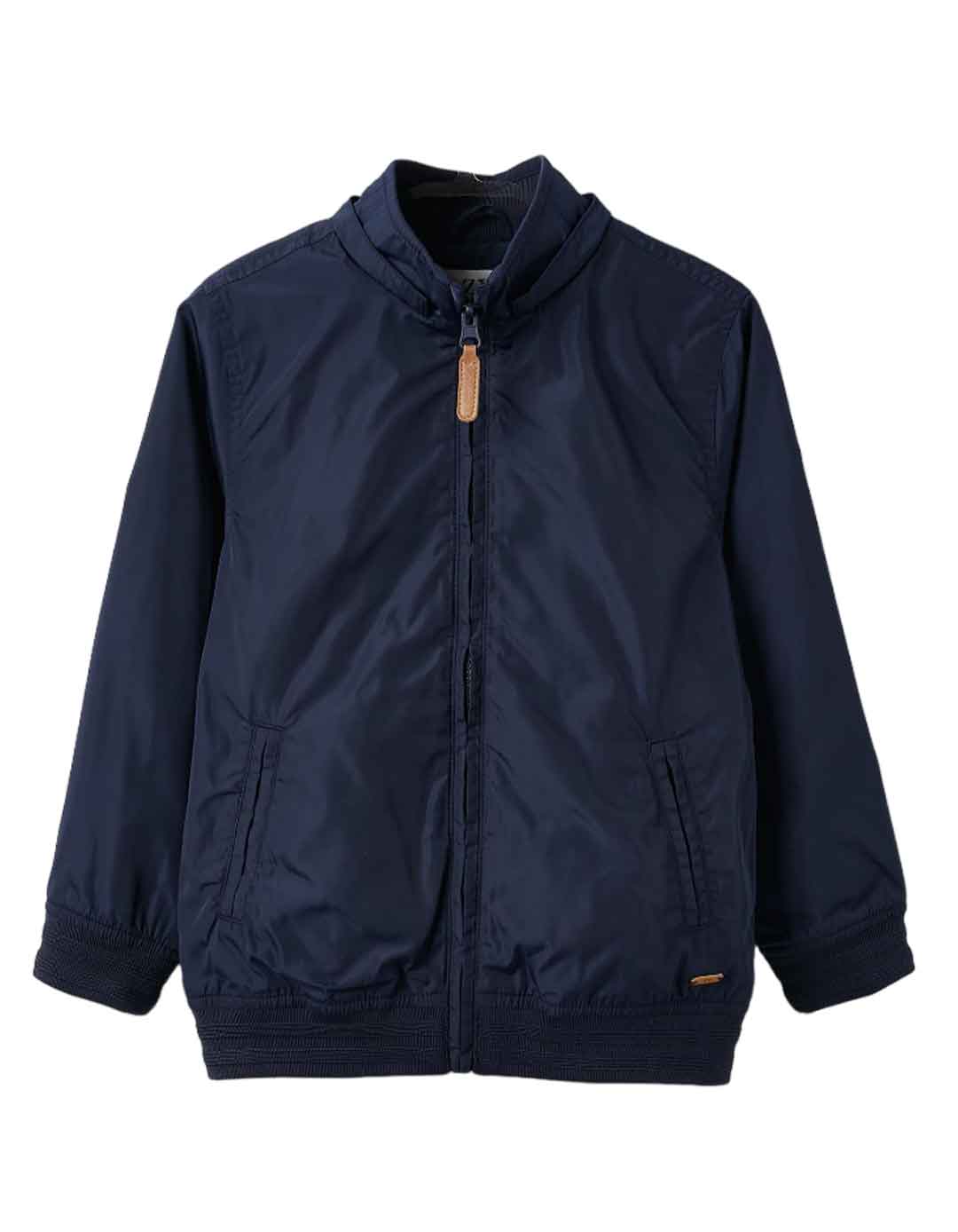  Παιδικό αντιανεμικό μπουφάν με  αφαιρούμενη κουκούλα για αγόρι, μπλε, Slim Fit, 100% πολυεστέρας.