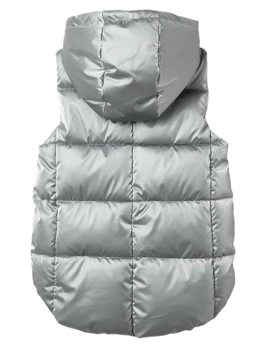 Αμάνικο μπουφάν κορίτσι ασημί Zippy Αμάνικο παιδικό μπουφάν ασημί για κορίτσι 4-14 ετών Zippy