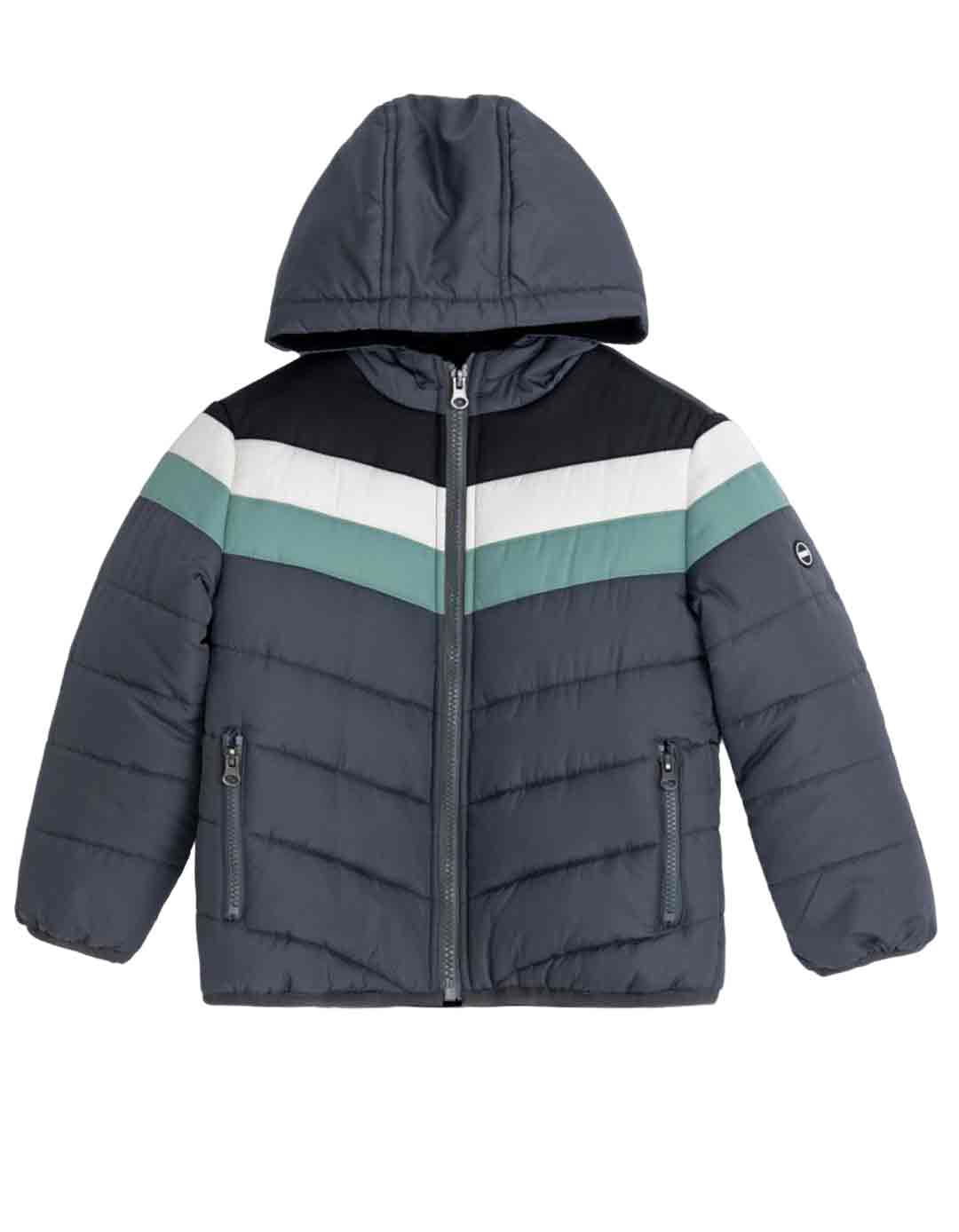 Παιδικό μπουφάν για αγόρι ,γκρι, Regular Fit, 100% πολυεστέρας.