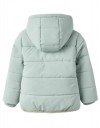 Παιδικό μπουφάν για κορίτσι με κουκούλα, μέντα, slim fit, 100% πολυεστέρας.