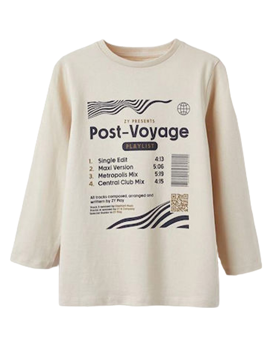 Παιδικό μακρυμάνικό μπλουζάκι για αγόρι, μπεζ, Slim Fit, 100% βαμβάκι. Παιδικό μακρυμάνικό μπλουζάκι για αγόρι, μπεζ, Slim Fit, 100% βαμβάκι.