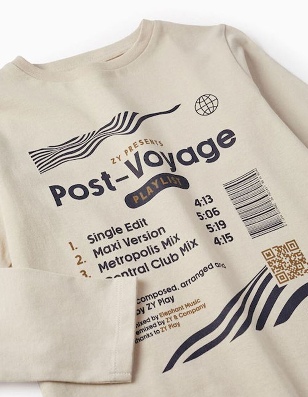 Παιδικό μακρυμάνικό μπλουζάκι για αγόρι, μπεζ, Slim Fit, 100% βαμβάκι. Παιδικό μακρυμάνικό μπλουζάκι για αγόρι, μπεζ, Slim Fit, 100% βαμβάκι.