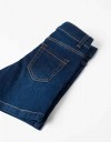 Παιδική τζιν βερμούδα για αγόρι, μπλε, Slim Fit, 82% βαμβάκι, 17% πολυεστέρας, 1% ελαστάνη.