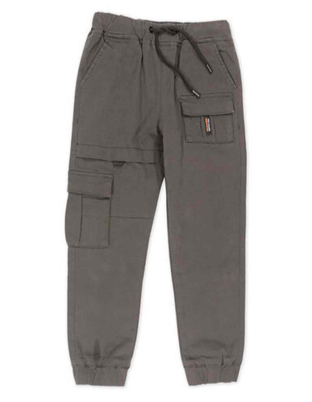 Παιδικό παντελόνι cargo για αγόρι μολυβί, Slim Fit, 98%βαμβάκι, 2% ελαστάνη.