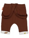 Παιδικό βρεφικό παντελόνι με τιράντες για αγόρι, καφέ,Regular Fit, 65% pol 35% cotton.
