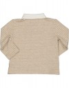 Εκρού ριγέ μακρυμάνικη μπλούζα polo Birba για αγόρι