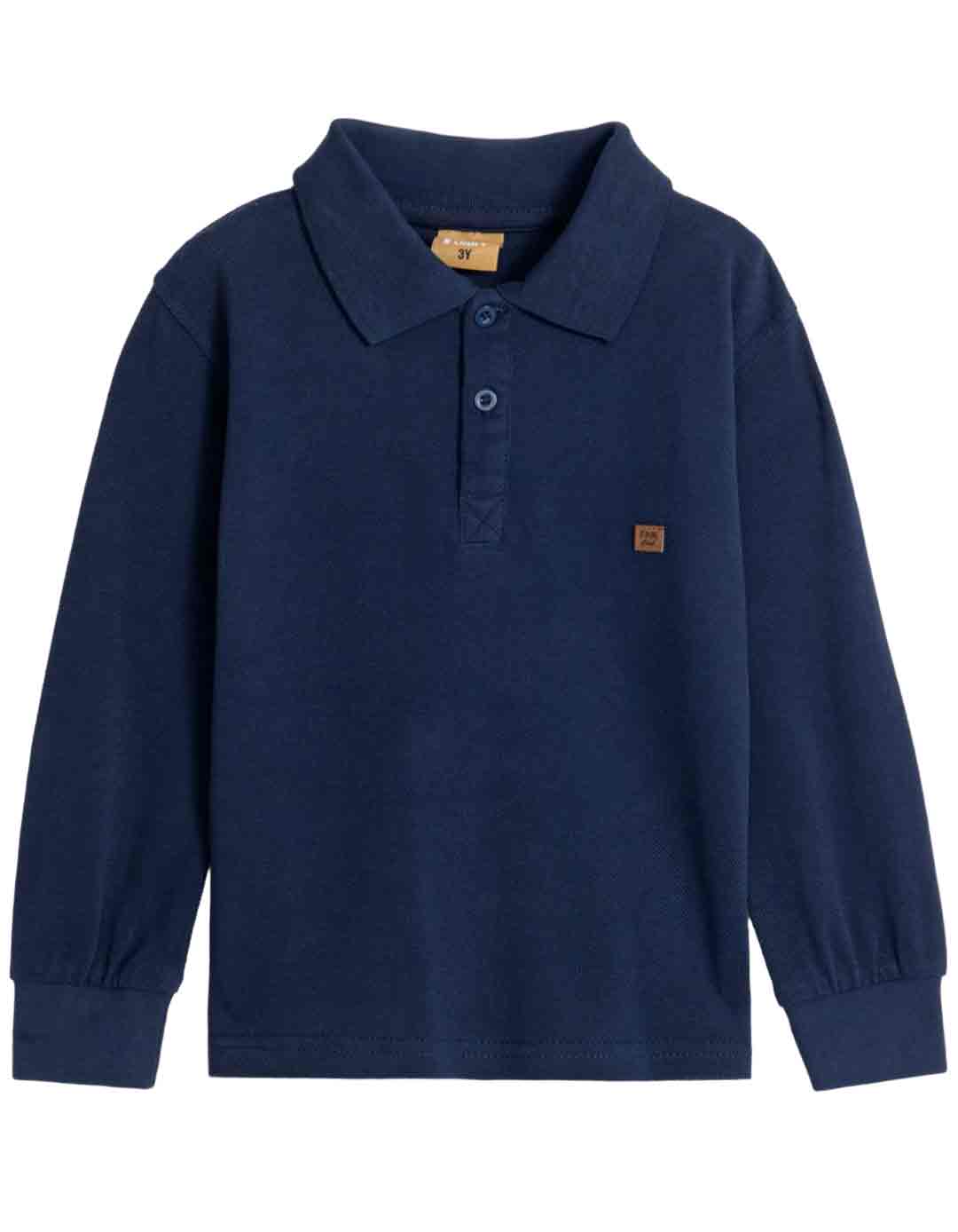 Παιδική μακρυμάνικη μπλούζα για αγόρι, μπλε, Regular Fit, 100% βαμβάκι.