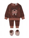 Βρεφικό σετ αγόρι καφέ Dirkje