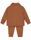Παιδικό σετ με 3 τεμάχια για αγόρι, πουκάμισο, μπλούζα μακρυμάνικη, παντελόνι φόρμας, καφέ, 97% Βαμβάκι / 3% Ελαστάνη. T-shirt: 95% Βαμβάκι/ 5% Ελαστάνη.