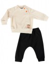Παιδικό σετ βελουτέ για αγόρι, εκρού, Regular Fit, 100% βαμβάκι. Παιδικό σετ βελουτέ για αγόρι, εκρού, Regular Fit, 100% βαμβάκι.