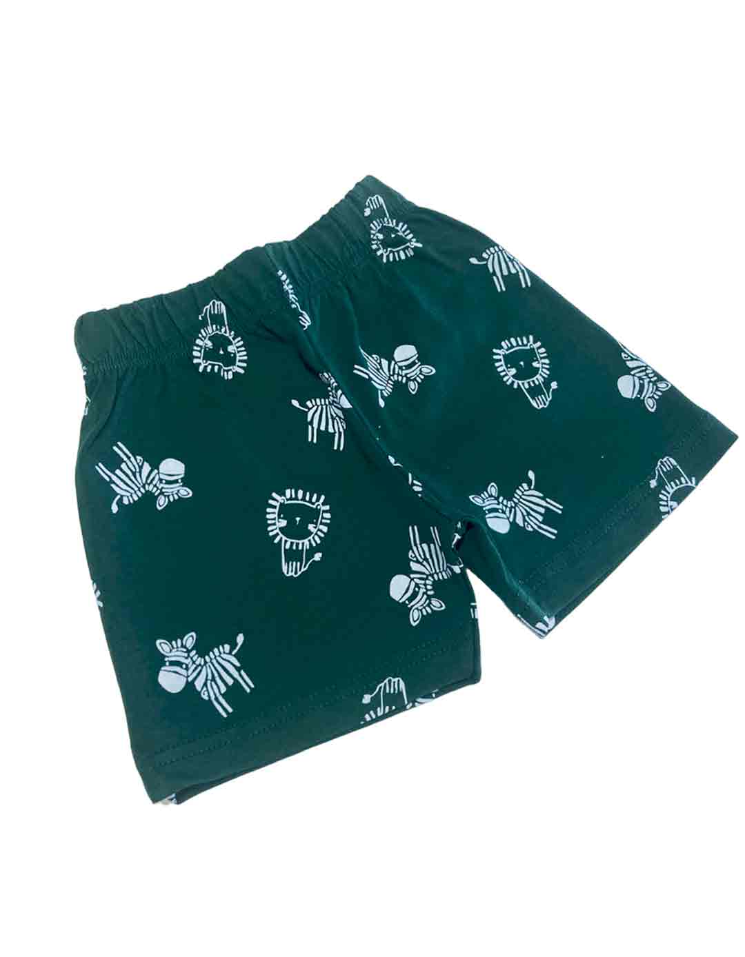 Παιδικό σετ για αγόρι με αμάνικη μπλούζα λεύκη και βερμούδα πράσινη,Regular Fit, 100% cotton.