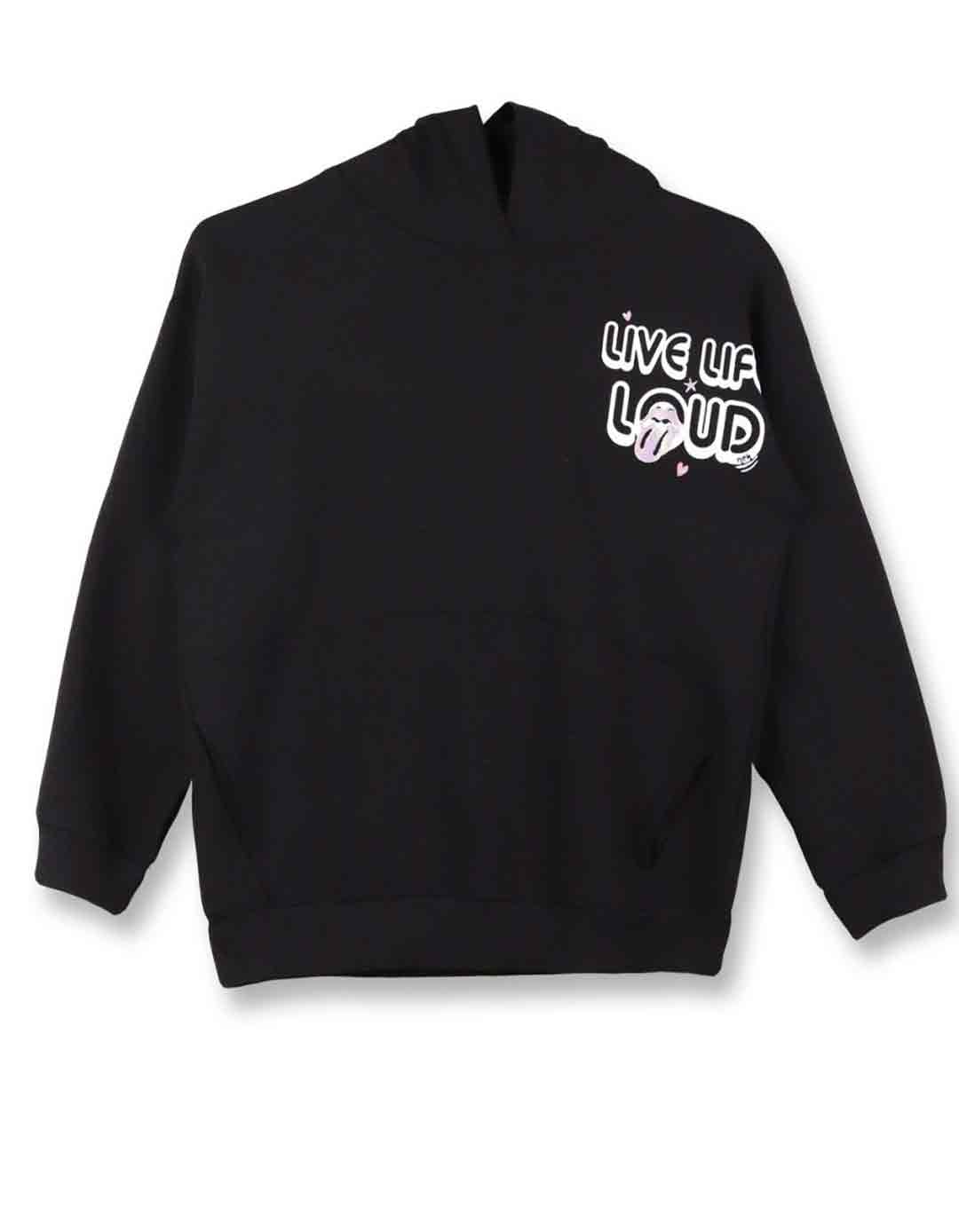 Παιδικό σετ για κορίτσι με κουκούλα μαύρο- φούξια, Regular Fit, 80% βαμβάκι, 20% πολυεστέρας. Παιδικό σετ για κορίτσι με κουκούλα μαύρο- φούξια, Regular Fit, 80% βαμβάκι, 20% πολυεστέρας.