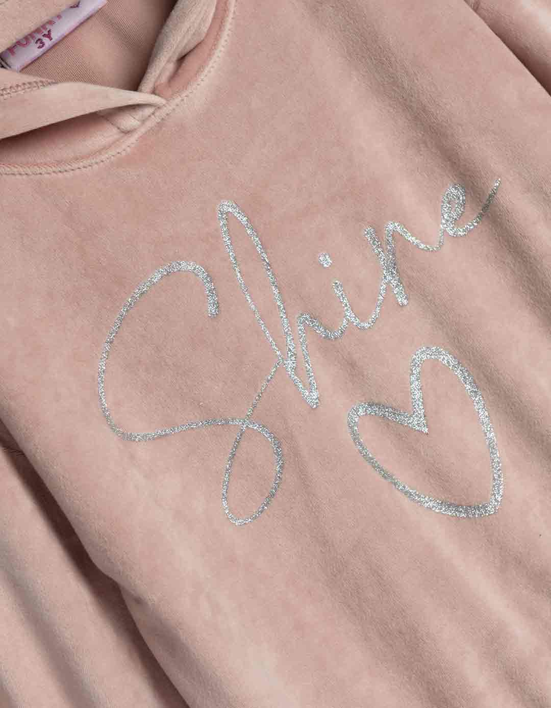 Παιδικό σετ για κορίτσι βελουτέ με κουκούλα ,ροζ , Regular Fit, 96% πολυεστέρας,4% ελαστίνη. Παιδικό σετ για κορίτσι βελουτέ με κουκούλα ,ροζ , Regular Fit, 96% πολυεστέρας,4% ελαστίνη.