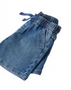 Παιδικό τζιν σορτς για αγόρι, μπλε, με λάστιχο και κορδόνι στη μέση,slim Fit, 100% βαμβάκι.