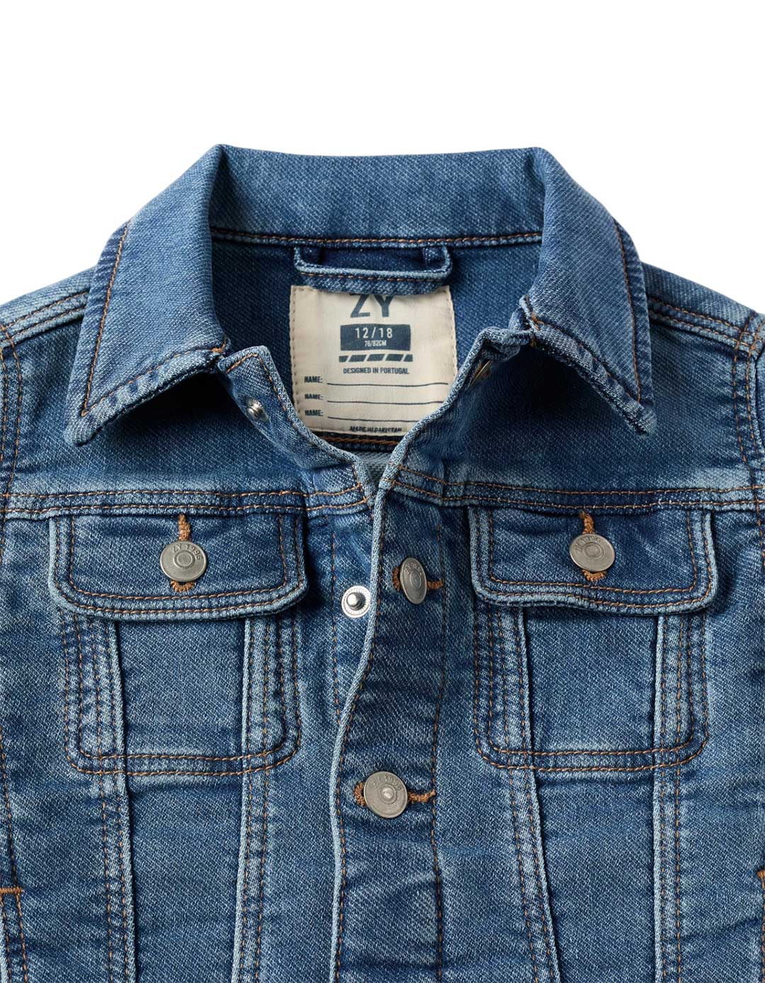 Παιδικό τζιν μπουφάν για αγόρι, μπλε, Regular Fit, 100% βαμβάκι.